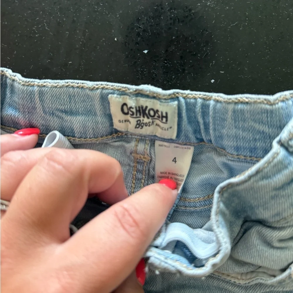 OshKosh B'gosh Blue Jean Shorts with‎ Lace Trim